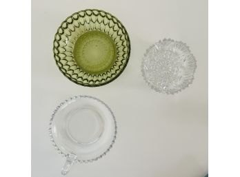 Lot Of 3 Glass Dishes