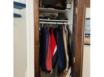 Closet Lot With LL Bean Canvas Jackets, Hats And Gloves