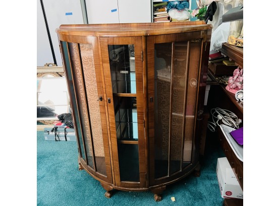 Antique Rounded Front China Cabinet