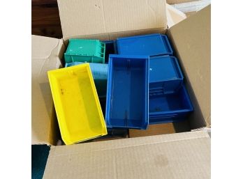 Box Lot: Plastic Bins For Small Parts