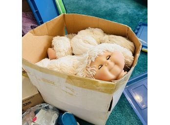 Box Of Vintage Zapf Doll Heads