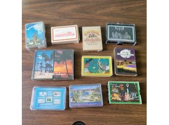 Vintage Souvenir And Travel Playing Cards: Walt Disney World, Las Vegas, Aruba, Etc.