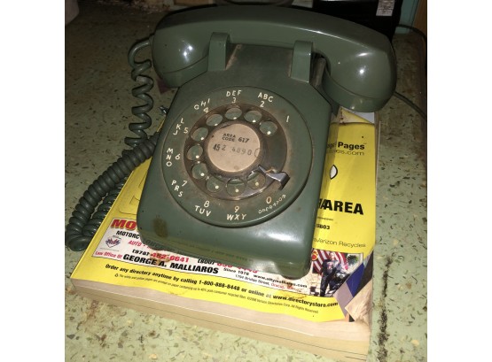 Rotary Telephone And Phone Book