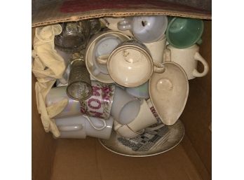 Box Lot Of Assorted Dishes