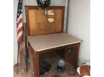 Small Work Table/bench With Pegboard