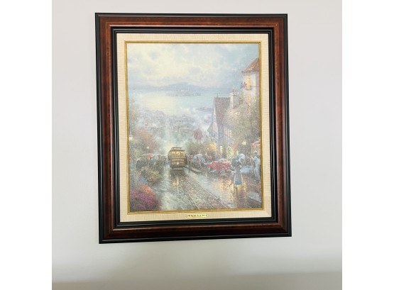 Thomas Kinkaid Limited Edition Print With Certificate 'Hyde Street And The Bay, San Francisco' (Living Room)