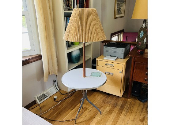 Mid-century Modern Floor Lamp With Attached Table (Living Room)
