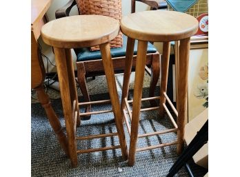 Pair Of Wooden Stools (Basement Room)