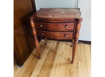 Vintage Wood Table With Two Drawers (Bedroom 1)