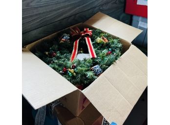Pair Of Christmas Wreaths (Basement)