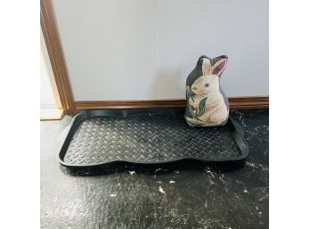 Boot Tray And Decorative Rabbit Pillow (Kitchen)