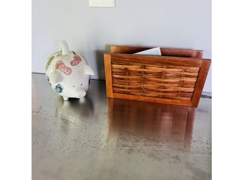 Ceramic Piggy Bank And Letter Sorter (Kitchen)