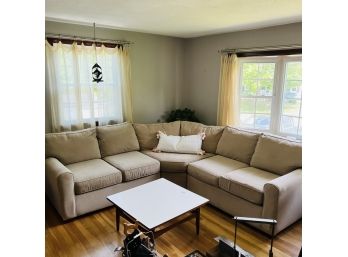 Beige Sectional Sofa (Living Room)