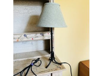 Small Lamp With Green Shade (Basement Room)