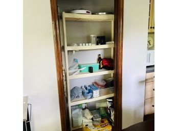 Tall Storage Shelf With Contents (Kitchen)