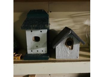 Pair Of Wooden Birdhouses