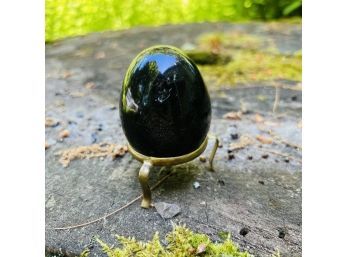 Black Egg With Stand