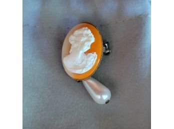 Faux Cameo Broach