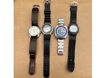 Lot Of 4 Assorted Men's Watches: Swiss Military, Seiko, Citizen, Casio