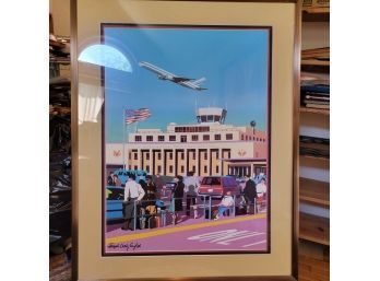 Framed And Signed Washington Airport Print