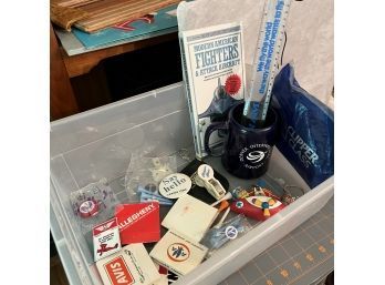 Pan Am Rulers, Vintage Matchboxes, Magnet, Golf Tees And Other Assorted Airline Related Items