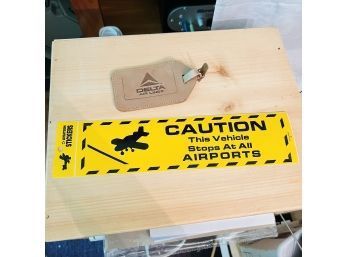 Delta Airlines Luggage Tag And Airport Bumper Sticker