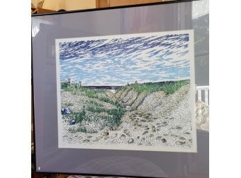 Framed And Signed Beach Print R. Freed