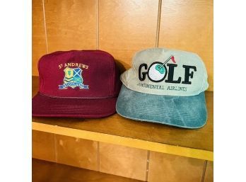 Scotland And Continental Airlines Golf Hats