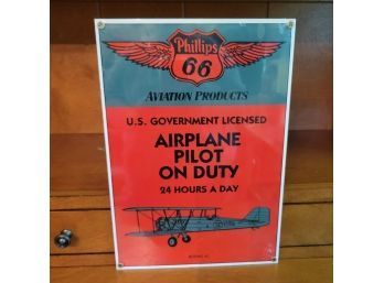Route 66 Pilot On Duty Tin Sign