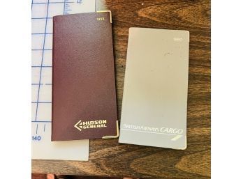 Vintage Planners 1980 And 1989 Hudson General And British Airways Cargo