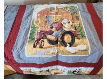 Farm Animals Quilt - Back Is Unfinished - 70'x56'