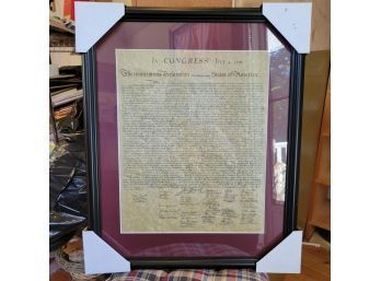 Framed Declaration Of Independence Print