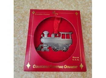 Gloria Duchin Pewter Train Ornament