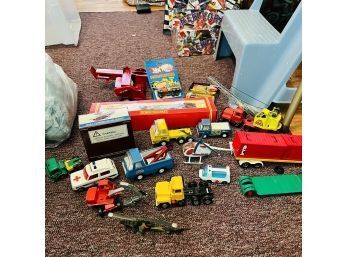 Car, Truck And Train Toy Lot