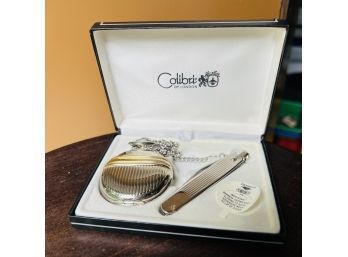 Vintage Colibri Of London Pocket Watch With Utility Knife