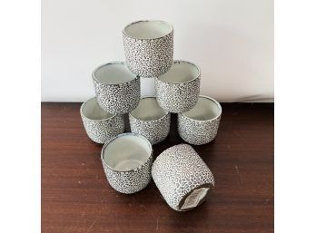 Set Of 8 Small Ceramic Pots - New! (Box No. 1)