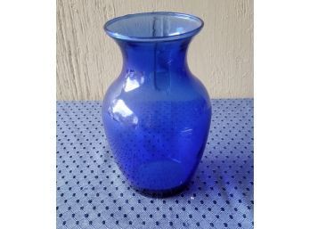 Blue Glass  Vase 6'