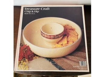 Like New! - Vintage Treasure Craft Horizon Chip & Dip Set (Shelf No. 2)