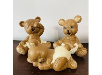 Ceramic Teddy Bear Set