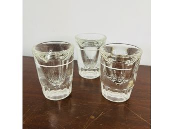 Set Of Three Heavy Shot Glasses