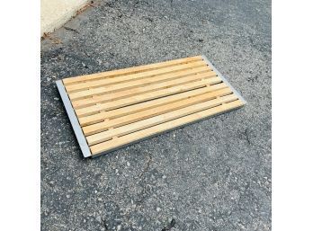 Slatted Breadboard With Metal Under Tray