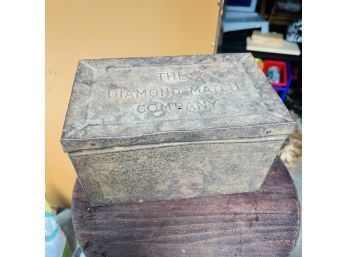 Vintage Diamond Match Safe Box