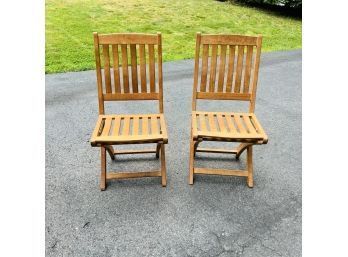 Pair Of Teak Chairs From Outdoor Designs Ltd.