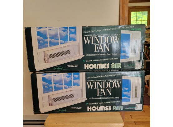Set Of 2 Holmes Air Window Fans New In Boxes