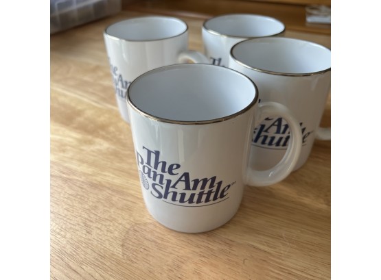 Set Of 4 Pan Am Shuttle Coffee Mugs