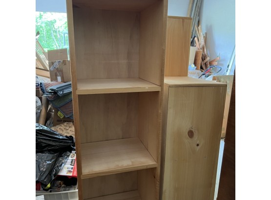 Storage Cabinet Solid Pine 4 Shelves 14.5' W 55' H 12' D
