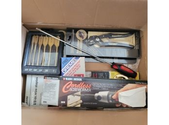 Box Of Misc Tools And Accessories