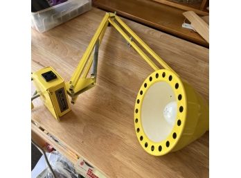 Vintage Heavy Duty Clamp Lamp In Yellow