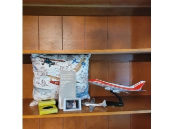 Airplane Pillow,  Model And Other Aviation Memorabilia