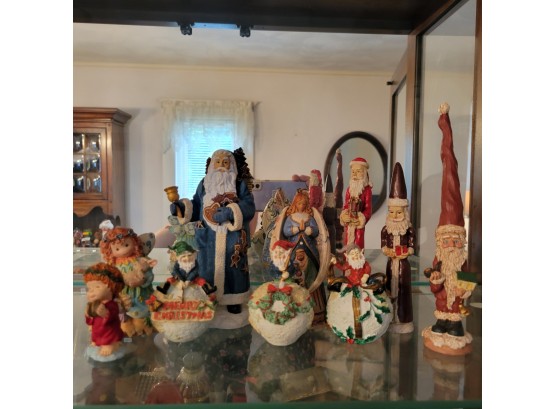 Christmas Figures Including Jim Shore Angel And Pinka Santa